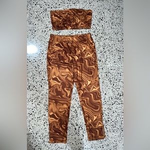 SHEIN - 2 piece set (bandeau & high waisted pants)